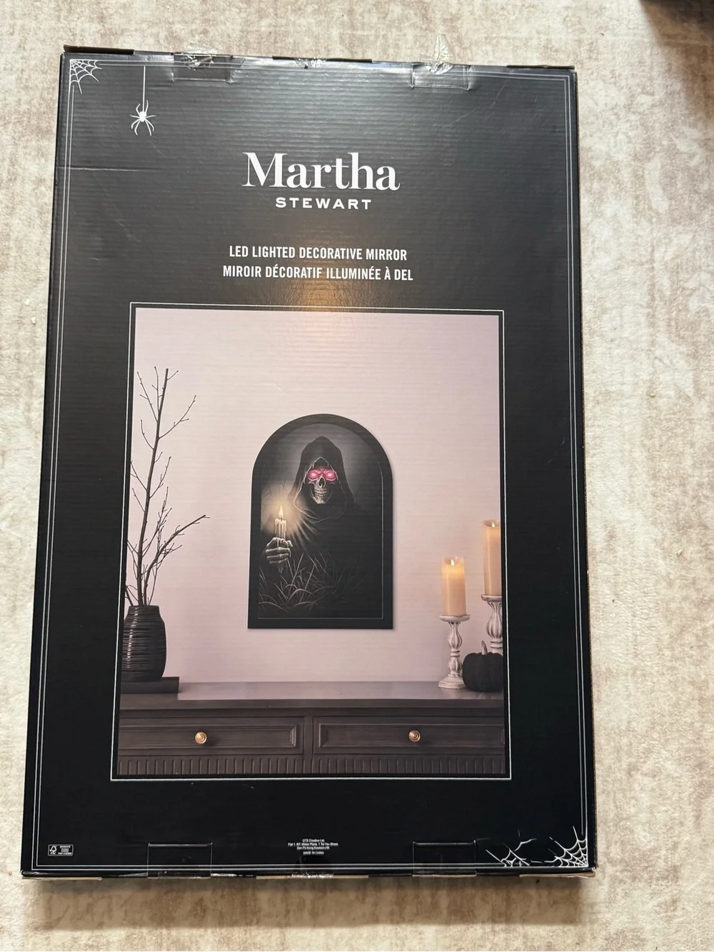 Martha Stewart Viral Halloween LED Grim‎ Reaper Mirror Blinking Eyes HTF NIB